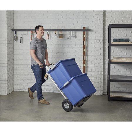 Cosco 4-in-1 Folding Series: Hand Truck/ Assisted Hand Truck/ Cart/ Platform Cart with Flat-Free Wheels 12323ASB1E